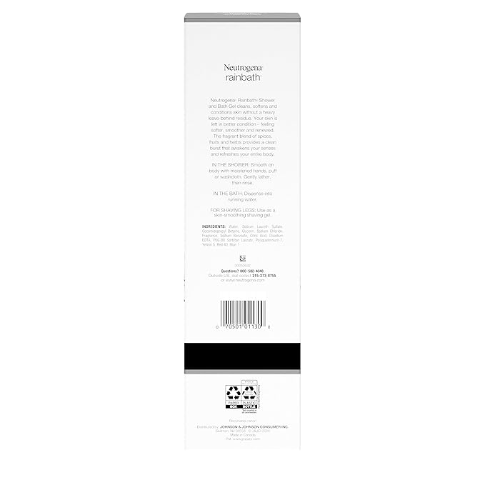 Neutrogena Rainbath Moisturizing Daily Body Wash Cleanser and Shaving Gel with Clean Rinsing Lather, Original Scent, 32 fl. Oz (Pack of 2)