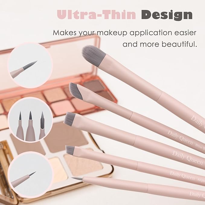 20pcs Pink Essential Makeup Brush Set Professional Powder Concealers Eye shadows Blush Eyeliner Eyebrow Contour Eye blending foundation kit (20pcs brush set)