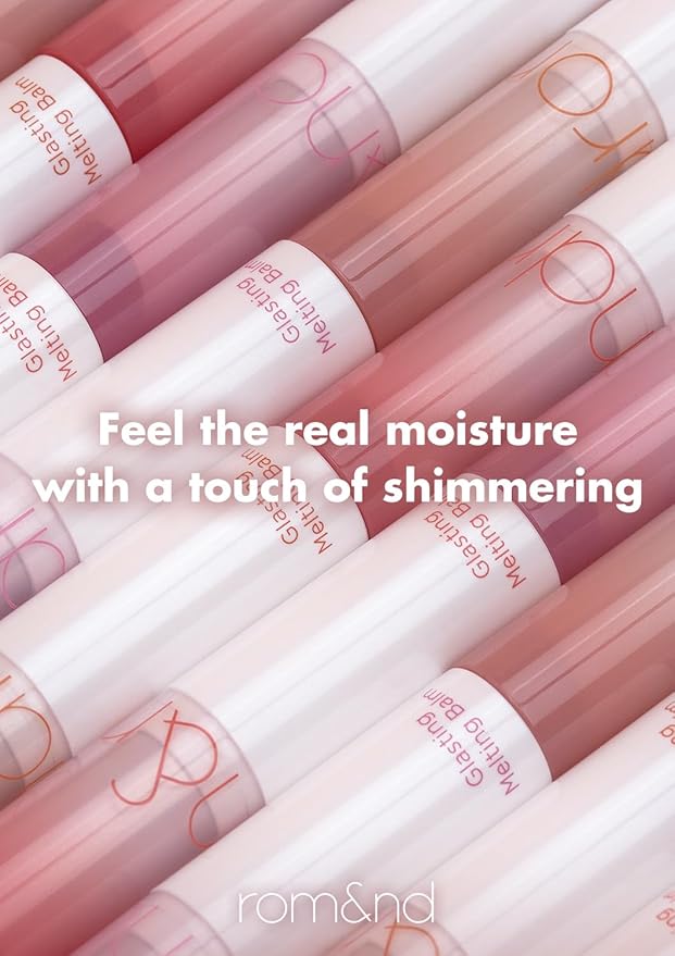 rom&nd GLASTING MELTING BALM #10 Nu Beige: K-Beauty Hydrating Tinted Lip Balm for Crystal-Clear Water Gloss Shine | Non-Sticky, Volumizing, Natural Nude Color for Olive & Yellow Undertones