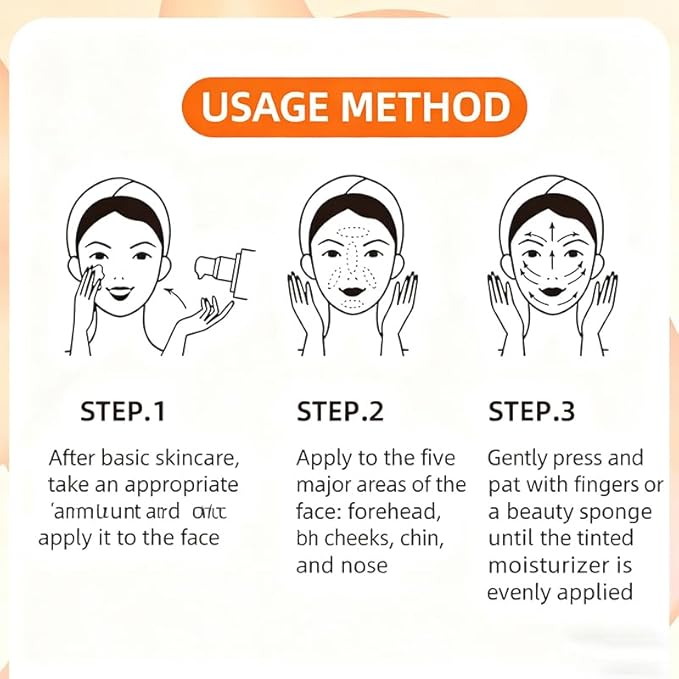Vitamin C Makeup Tone up Cream, Five Vitamin C Natural Makeup Cream, Moisturizing Brightening Concealer, Deep Hydration, Conceal Pores, Lightweight Long Lasting, For All Skin Type (2PCS)