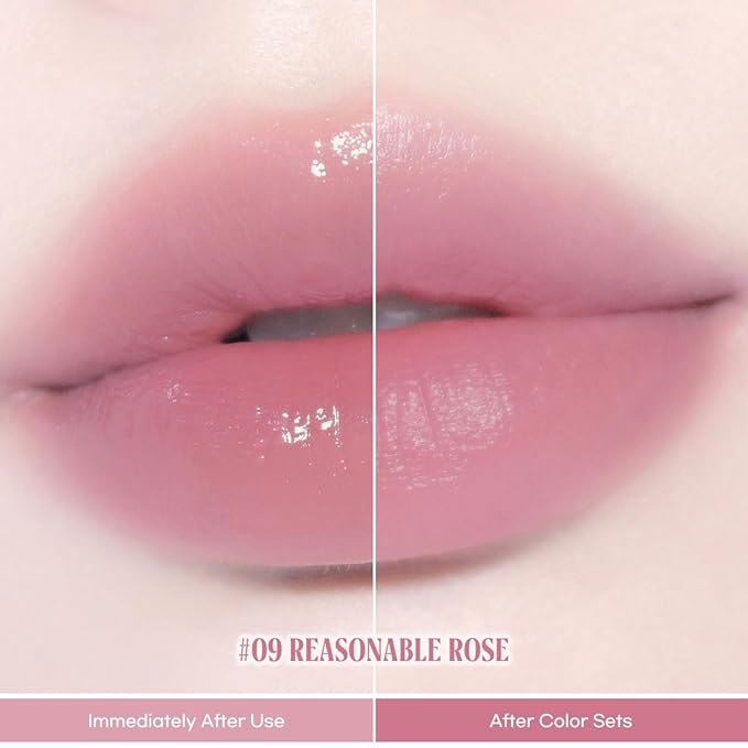 Peripera Ink Jellable Tint, Lip Stain, Korean Lip Tint, High Pigment Color, Longwear, Weightless, Moisutizing, Hydrating (009 REASONABLE ROSE)
