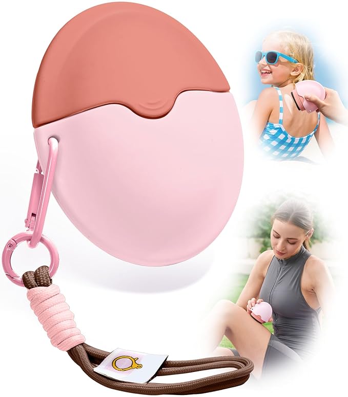 Sunscreen Applicator - Refillable Roll on Sponge Sunscreen, Suncream & Lotion Applicator For Kids, Adults & Families - Travel Size Essentials for Vacation and Summer Beach