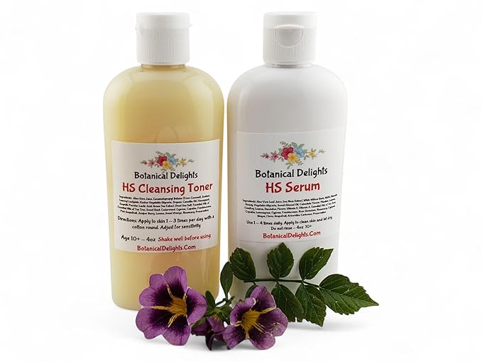 Hidradenitis Suppurativa Cleansing Toner & Serum - Designed specifically to soothe and purify HS flare-ups - Eases discomfort and soothes flares