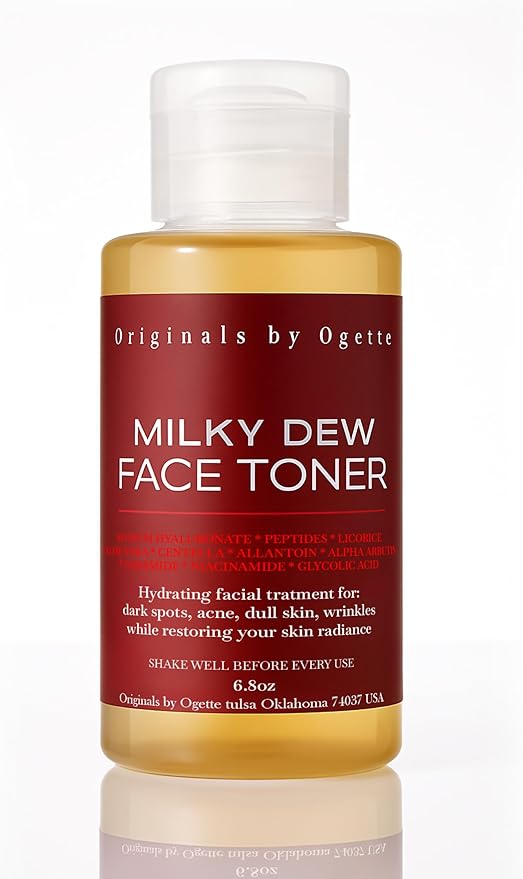 Milky Dew Face Toner, 6.5oz, Hydrating Treatment for Dark Spots, Acne, Dull Skin and Wrinkles