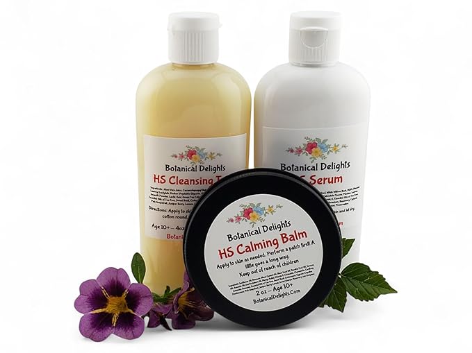 Hidradenitis Suppurativa Cleansing Toner, Healing Serum and Balm - Designed specifically to soothe and prevent HS flare-ups