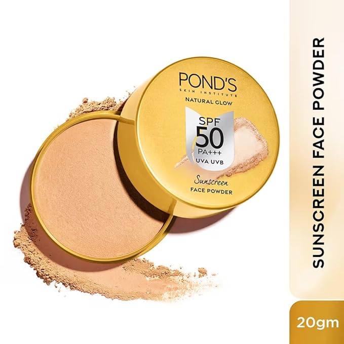 P0ND''S Sunscreen Face Powder with SPF 50 PA+++ UVA UVB Protection, 20g, Pack of 2