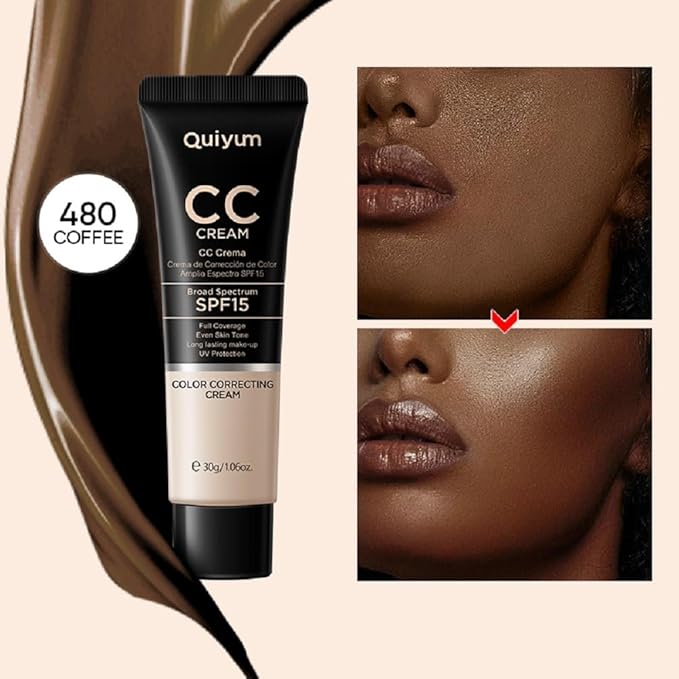 Generic CC cream 30ml concealer beautifying skin moisturizing moisturizing concealer before makeup lasting makeup (480 Brown, 30g)