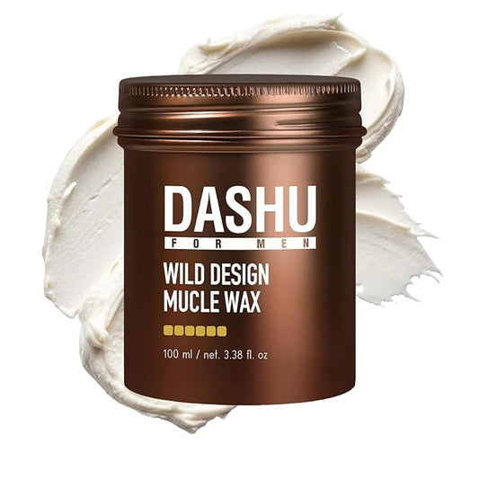 DASHU Wild Design Mucle Wax 3.5oz – Strong Hold Without Shine, Easy to Wash, Styling Wax