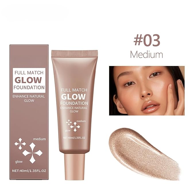 Skin-Nourishing All-in-1 BB Cream Foundation – Tinted Moisturiser & Skin Tint Concealer, Natural Luminous, Hydrating (#03)