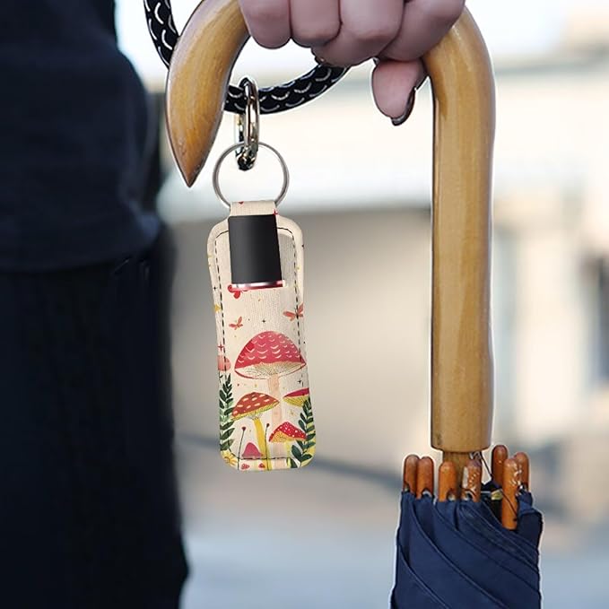 Pensura Chapstick Holder Keychain Fashion 5 Pcs Car Keychain Holder Portable Chapstick Holder Keep from Scratched and Dust