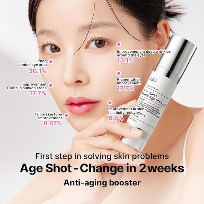 Age Shot 300 Essence | Collagen, Niacinamide | Slow Aging Ampoule, Elastic care, Wrinkle Improvement | Daily Face Essence Serum for All Skin Types 1.76 Fl Oz