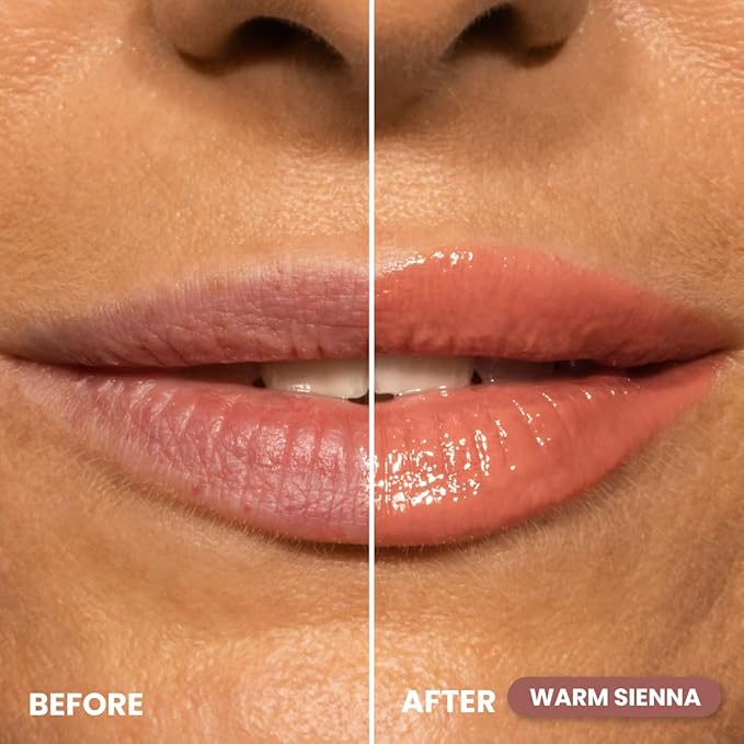 PRIME PROMETICS PrimeLip SPF 35 Lip Oil for Mature Women – UVA & UVB Shield – Intense, Long-Lasting Hydration – Vibrant Color & Non-Sticky, Shiny Gloss (Warm Sienna)