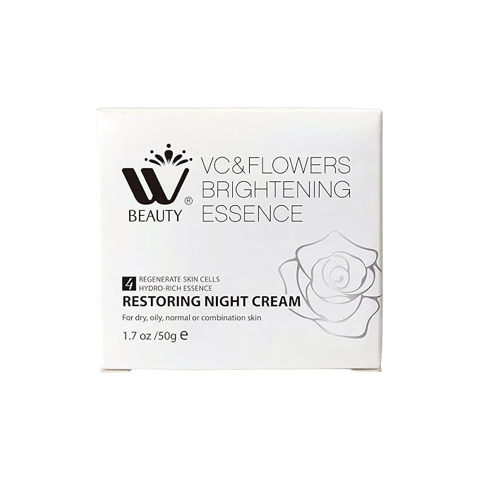 WBM Restoring Night Cream for Face, Anti-Aging Moisturizer with Hydro-Rich Essence. Skin-renewing face cream for a hydrated, youthful look. Size: 1.7 oz.