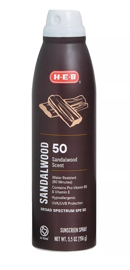 HEB Sunscreen Spray SPF 50 Broad Spectrum 5.5oz - 1 Bottle (Sandalwood)