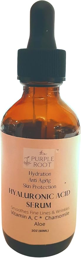 Vitamin C, A Chamomile 2% Hyaluronic Acid Hydrating Detoxifying Anti Aging Serum, 2oz