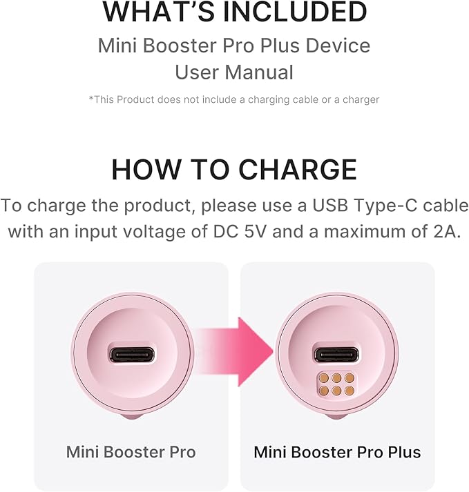 medicube Mini Booster Pro Plus | Facial Device for Radiant, Calming, and Bouncy-Looking Skin | Red, Blue, Purple 3-Mode | Portable Korean Skincare Device, At Home Care | Pink