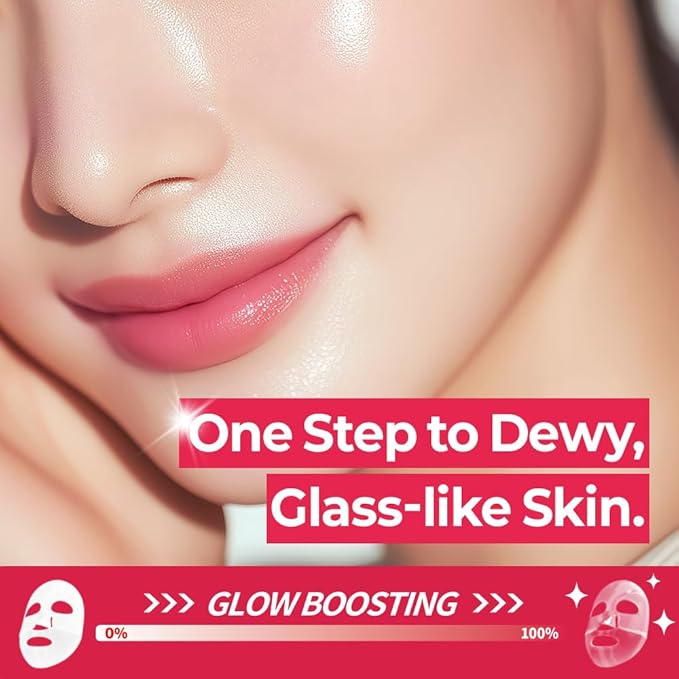 FARMSKIN Activated PDRN + Niacinamide Glow Boosting Hydrogel Mask Set - Refreshing & Hydrating Facial Masks for All Skin Types - Daily Korean Skin Care for Uneven Tone & Impurities (5EA, 1.19 oz)