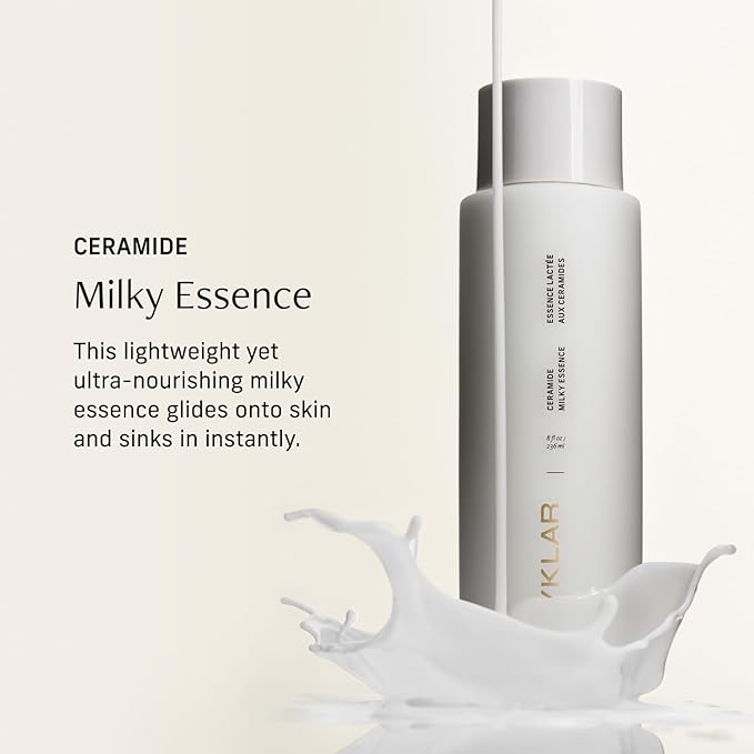 CYKLAR Ceramide Milky Essence – Unscented Body Lotion for Dry, Sensitive Skin – Lightweight Hydrating Ceramide Moisturizer for Skin Barrier with Polyglutamic Acid & Hydroxyethyl Urea - 8 fl oz