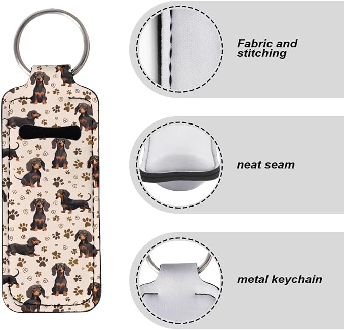 Pensura Chapstick Holder Keychain Fashion 5 Pcs Car Keychain Holder Portable Chapstick Holder Keep from Scratched and Dust