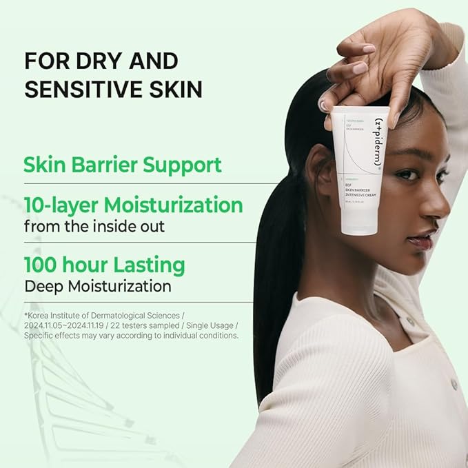 Zipiderm EGF Skin Barrier Intensive Moisture Set – Cream Toner + Intensive Cream + Dressing Sheet Masks(4EA), Korean Deep Hydration & Barrier-Repair Routine for Dry, Sensitive & Irritated Skin