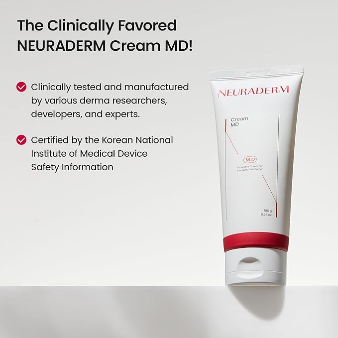 Cream MD, Regenerative Moisturizing Ceramide Skin Barrier Restoring Skin and Body Care for Damaged, Dry Skin (180g, 6.34oz)
