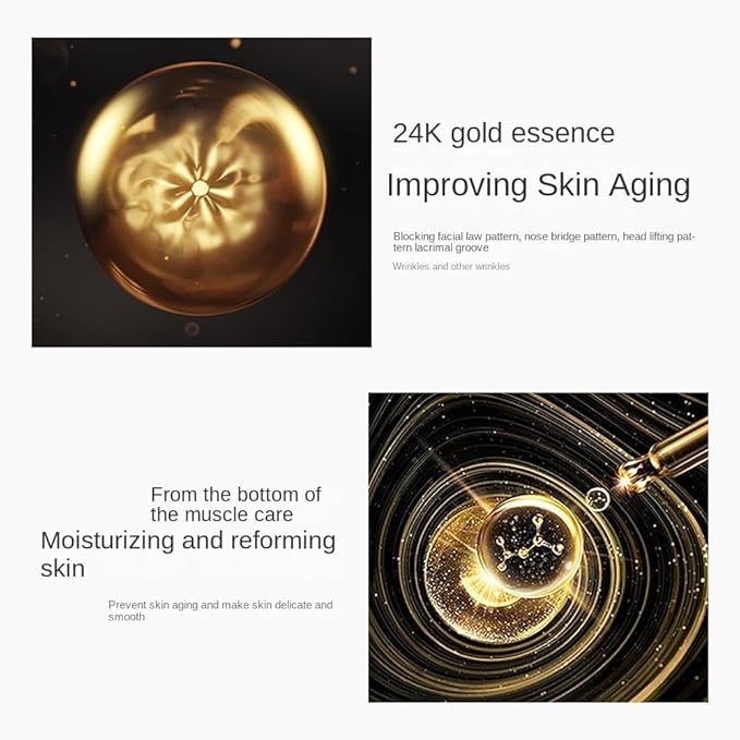 QueenLine 24K Gold Moisturizes Shrinks Pore Oil Control 24K Gold Toner Face Cream Emulsion Facial Essence Skin Care Sets