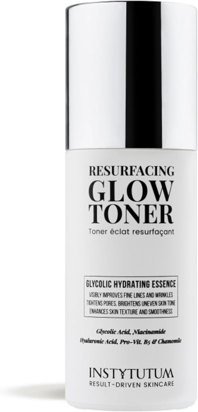 Instytutum Resurfacing Glow Toner 5.1 oz / 150 ml – Glycolic Hydrating Essence with 6% Glycolic Acid, 2% Niacinamide, Hyaluronic Acid & Chamomile – Brightening Exfoliating Toner for Radiant Skin