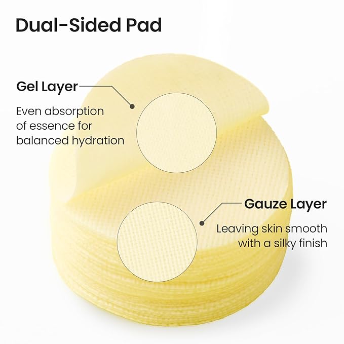 SKINFOOD Banana 3rd Gen PDRN Silky Toner Pads, Instant Hydration Skin Prep for Makeup, Dual Textured Gel & Gauze Exfoliating Cotton Facial Toner Pads, Vitamin A & C Vegan Korean Skincare (60 Counts)