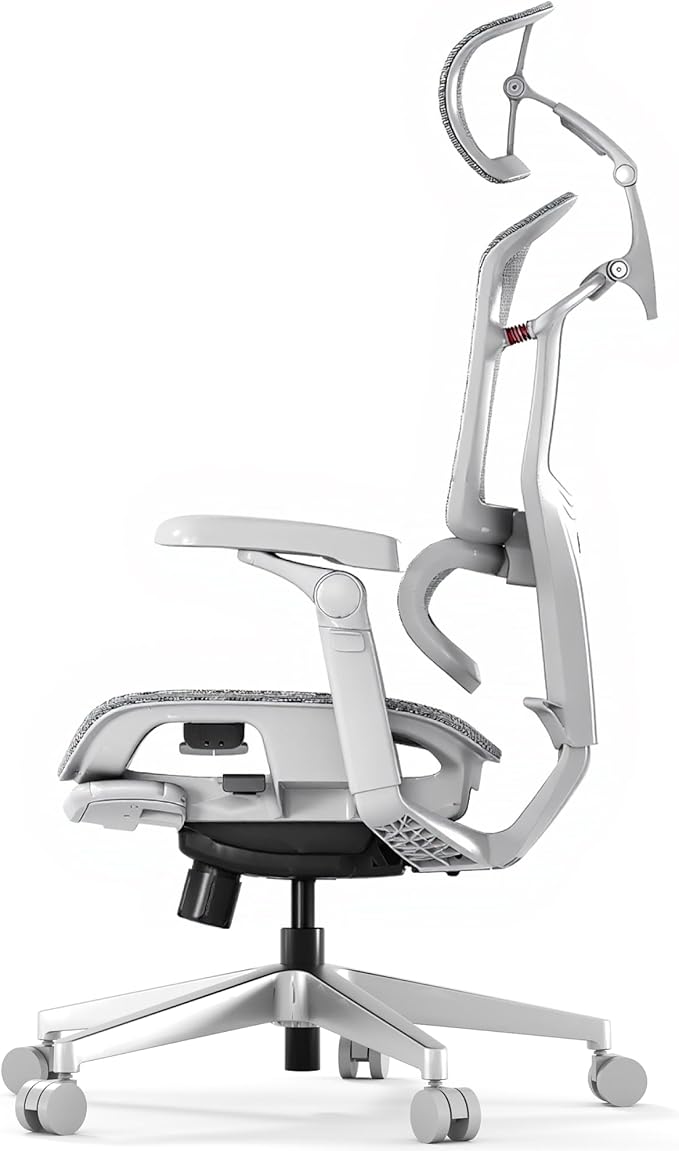 FLEXISPOT ErgoX-PRO Ergonomic Office Chair with Footrest Grey – AeroWeave 5.0 Mesh Seat, 5D Lumbar, 7D Armrests, 4D Headrest, 551LBS Capacity – Office, Gaming, Home
