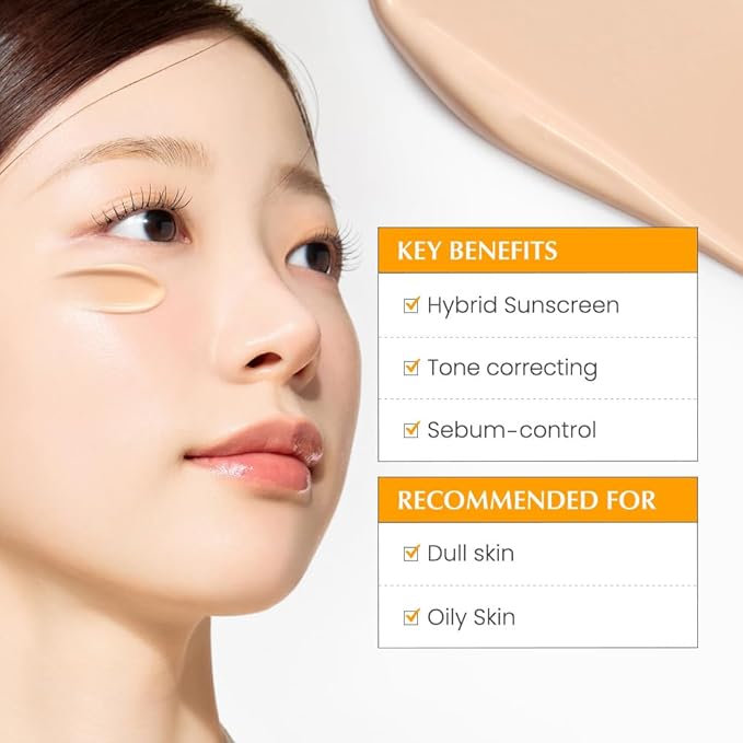 Dr. G Bright Toning Up Tinted Sunscreen - SPF 45 Broad Spectrum Korean Sunscreen - For All Skin Types - Lightweight, Matte Finish - Sebum Support - Niacinamide & Vitamin C - 1.69 fl oz