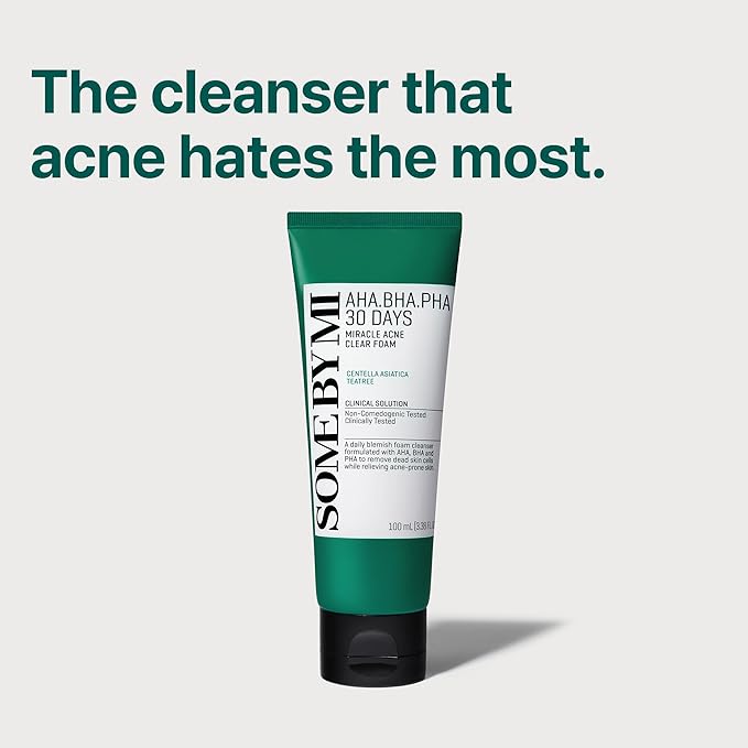 SOME BY MI AHA BHA PHA 30 Days Miracle Acne Clear Foam & 2EA Miracle Toner