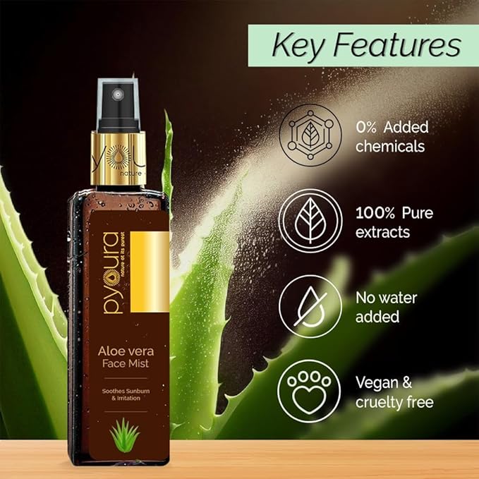 Viva Aloe Vera Hydrating No Gel Face Toner Mist 100 ml, Serum for Skin Hydration Repair & Sunburn, Alcohol Free Natural Face Toner for Glowing Skin, Toner for Oily Dry Combination Skin
