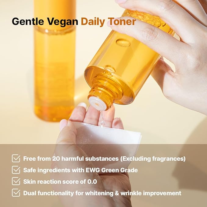 FARMSTAY Calendula Relief Toner | Quick Calming Sensitive Non-Sticky Non-Irritating Hydrating Moisturizing Korean Vegan Soothing All Skin Type 6.76 fl oz