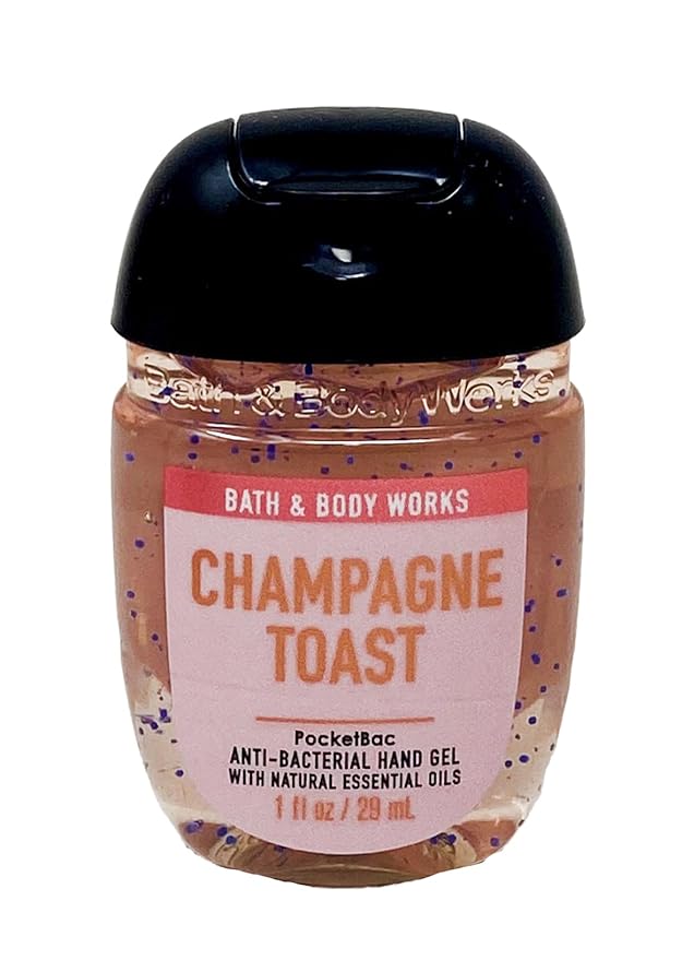 Bath & Body Works Champagne Toast - Mini Gift Set - Fine Fragrance Mist, Body Lotion and Hand Gel With a Himalayan Salts Springs Sample Soap.