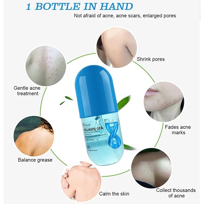 DISAAR Beauty Aloe Vera Gel Cracked Skin Refreshing After Sun Moisturizing 280ml/9.45oz… (Collagen Gel)