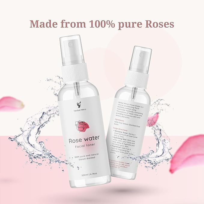 Generic Rose Water Toner Mist 200 ML | Deep Hydration, Refreshing & Soothing | Pure & Natural, Alcohol Free, for Women & Men | Pack of 1 (200 ML)