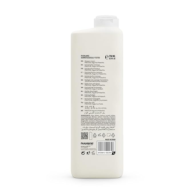 Dicora Urban Fit Shower Cream - Wet Skin Moisturizer for Deep Hydration - Cruelty-Free In Shower Body Lotion - Protein Yogurt and Pistachio - 25.4 oz