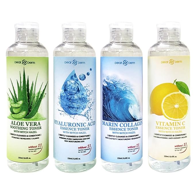 Dearderm Skincare Aloe Vera Soothing Face Toner 8.45fl.oz/250ml (Alcohol-free and Fragrance-free) – Aloe Vera