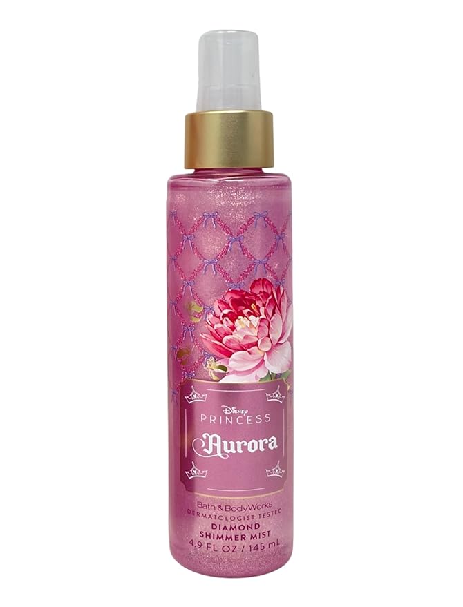 Bath & Body Works Limited Edition Princess Collection Aurora Diamond Shimmer Mist with a Natural Oats Soap Sample