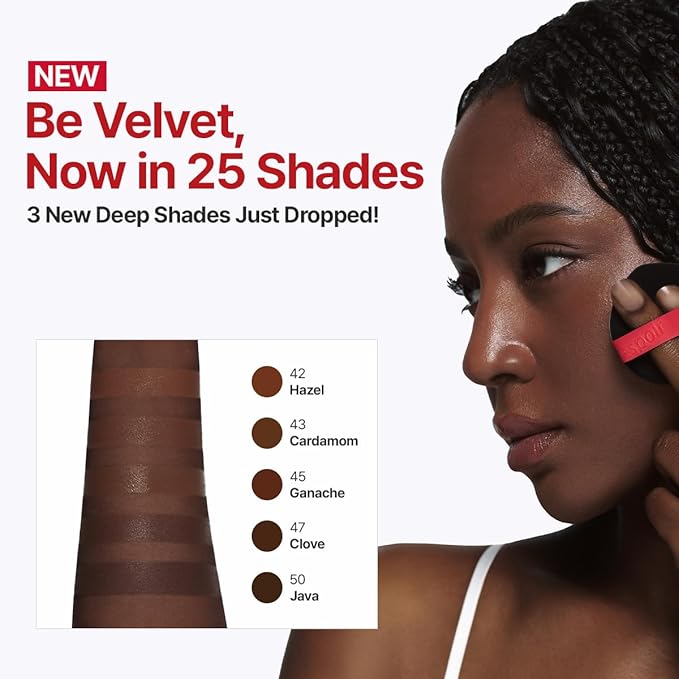 Espoir Be Velvet Cushion Foundation #50 Java | Quick and Easy Coverage with Long-lasting Color by Zero Oxidation, Velvety Smooth Finish & Lightweight Formula, Vegan, Korean Makeup, 0.46 oz