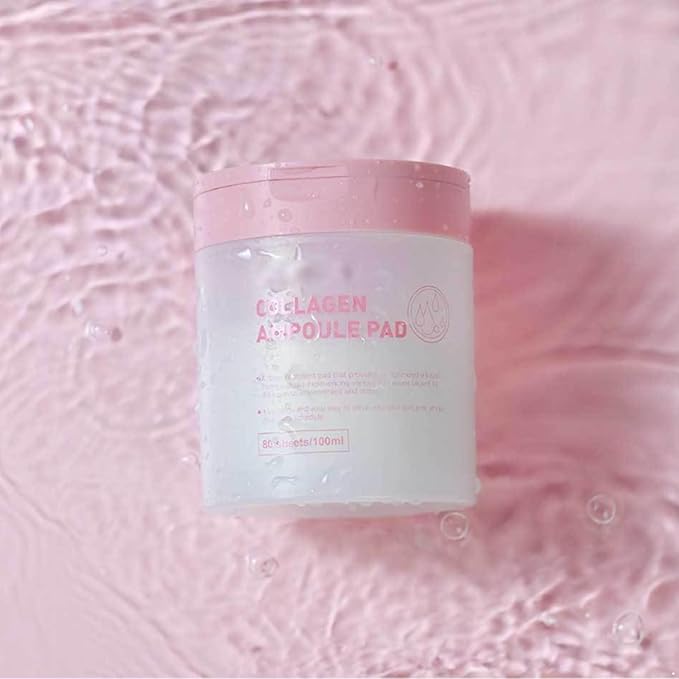 Aislor Facial Toner Pads, 1pc Round Collagen-Infused Ampoule Pad, Deep Moisturizing, Mild & Soft, Universal Skin Type Fit Collagen Ampoule Pad One Size