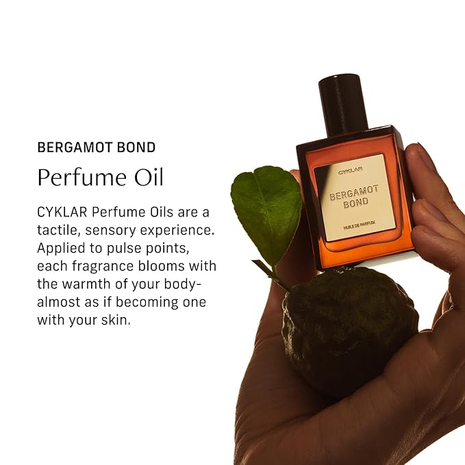 CYKLAR Perfume Oil for Skin – Bergamot Bond Scent – Bright, Zesty & Warm Perfume Fragrance with Bergamot, Verbena & Cashmere Notes – 30ml