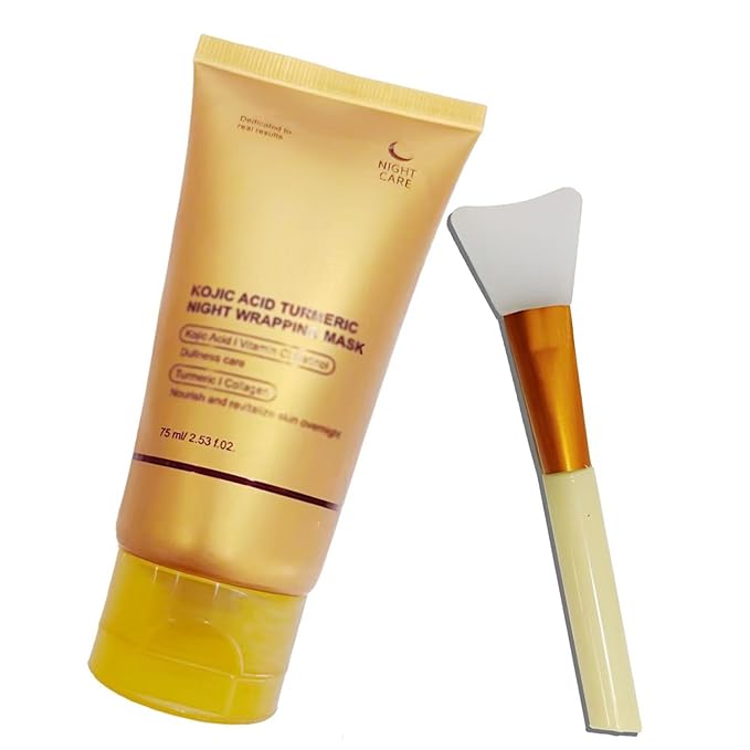 kojic Acid Turmeric Night Wrapping Hydration Mask Brightens & Defends Against Skin, Improves Skin Texture Glowing Skin