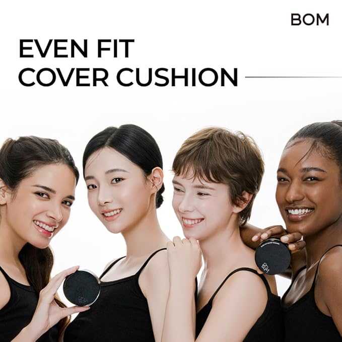 BOM COSMETICS Even Fit Cover Cushion 25N Medium 15g, Skin Tint Concealer Foundation for Full Coverage with Weightless Wear and a Buildable, Natural Skin-Fit Finish, Beauty, Korean Makeup Foundation
