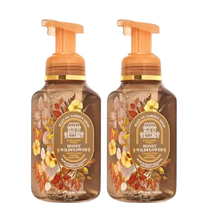Bath and Body Works Gentle & Clean Foaming Hand Soap 8.75 Ounce 2-Pack (Honey Wildflower)