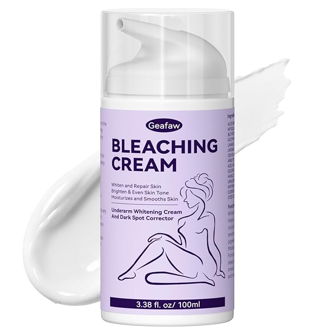 Skin Bleaching Cream, Skin Lightening Cream with Vitamin C for Intimate Areas, Dark Spot Remover for Body, Sensitive, Intimate Areas Underarms, Knees, Elbows, Inner Thighs & Bikini Line, 3.4 Fl Oz