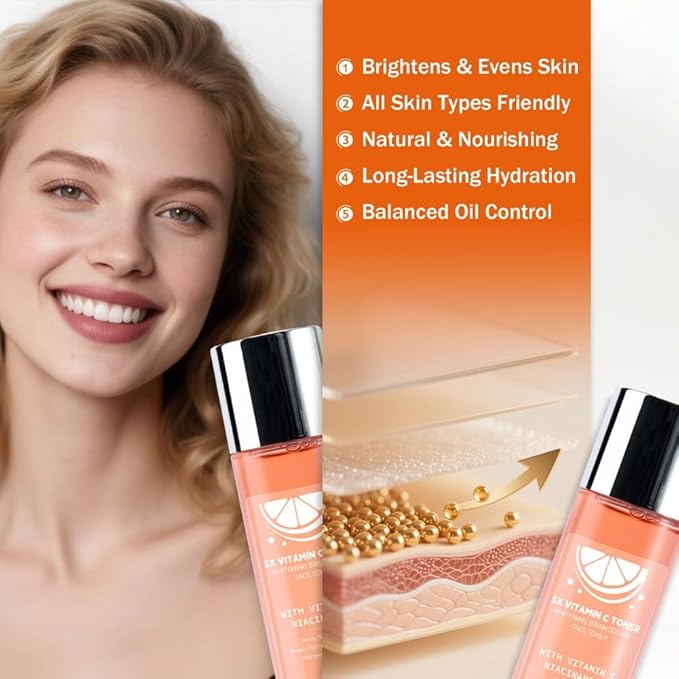 2PCS Whitening Brightening Face Toner Brightening Cream Hydration Barrier