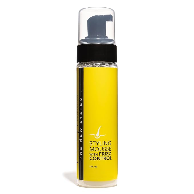 The Hair Diagram - Ashley Marie Styling Mousse with Frizz Control - Natural Ingredients - Volumizing & Moisturizing Curly Hair Mousse - Quick Dry, No Flake - Color Safe - Paraben & Sulfate Free - 7oz