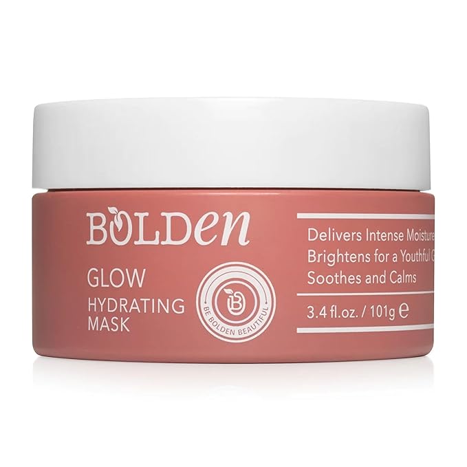 BOLDEN Face Care Pack of 3 Bundle – Hydrating Glow Mask with Hyaluronic Acid, Skin Toner with Glycolic Acid & Niacinamide, and Brightening Face Moisturizer with Vitamin C & SPF 30