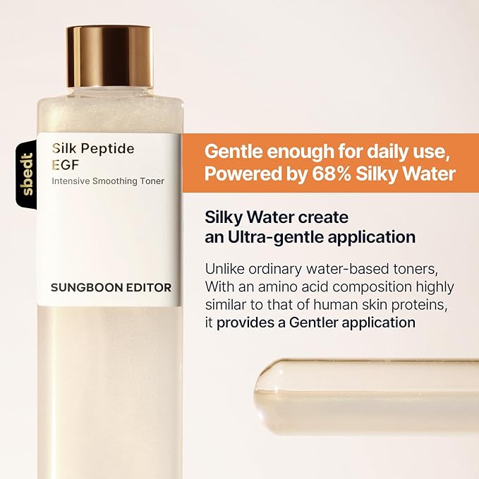 SUNGBOON EDITOR Ultimate Full Face firm-looking/Plump-looking Silk Peptides EGF SetㅣDeep Collagen Silk Peptide Intensive Ampoule & Silk Peptides EGF Toner & Cream & Eye CreamㅣKorean Skincare